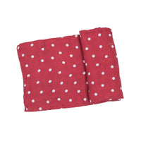 Angel Dear Bamboo Cotton Muslin Swaddle Blanket - Polka Dot Red