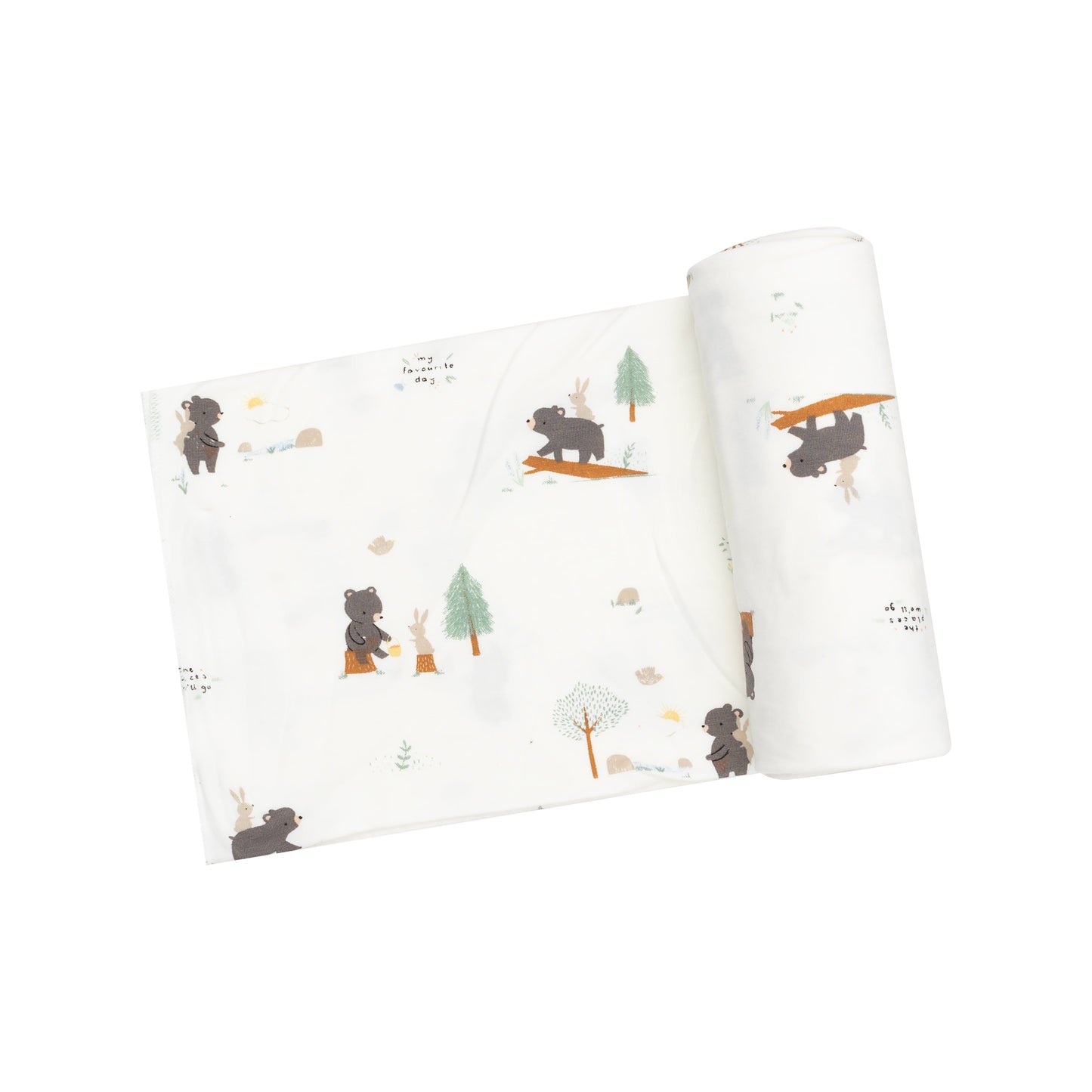 Angel Dear Bamboo Stretch Knit Swaddle Blanket - Bear and Bunny Adventures