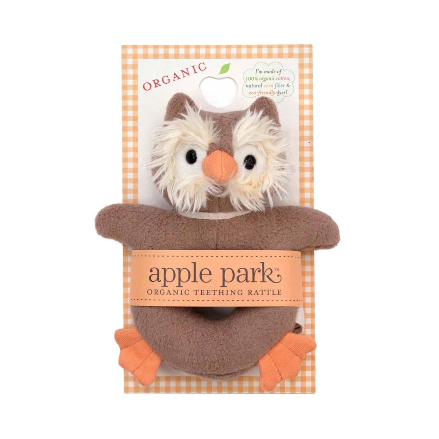 Apple Park Soft Teething Rattle - Owl