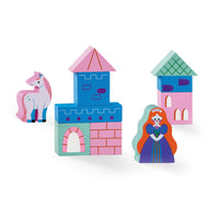 Build & Play Mini Wood Block Playsets - Princess Palace