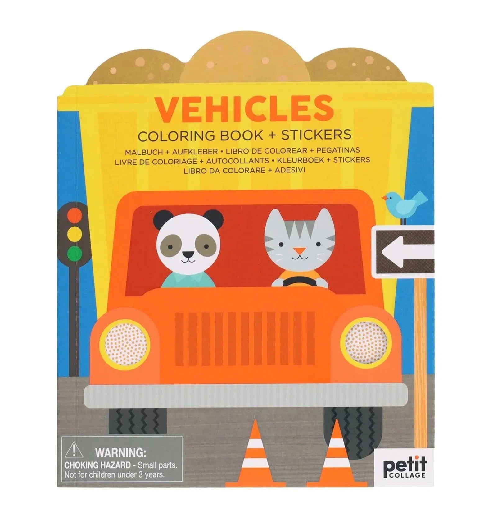 Coloring Book with Stickers - Vehicles