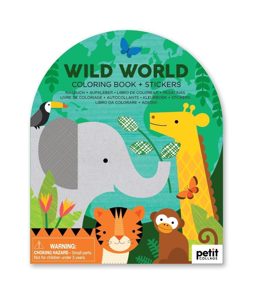 Coloring Books with Stickers - Wild World