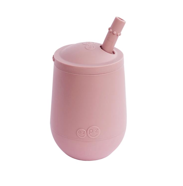 EZ-PZ Mini Cup + Straw Training System - Blush