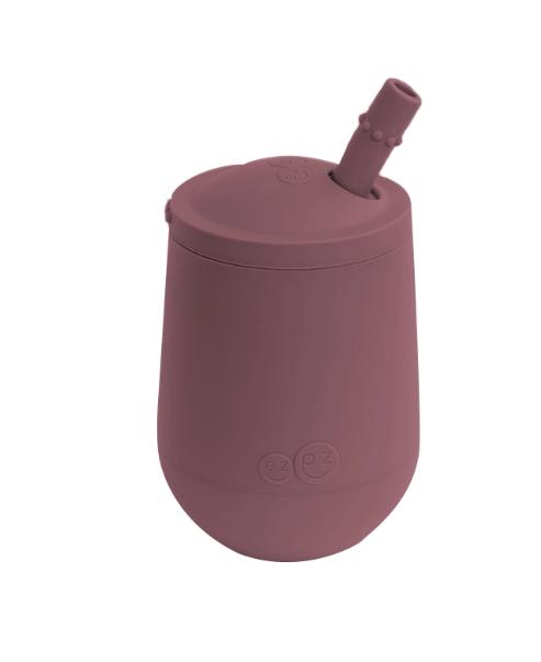 EZ-PZ Mini Cup + Straw Training System - Mauve