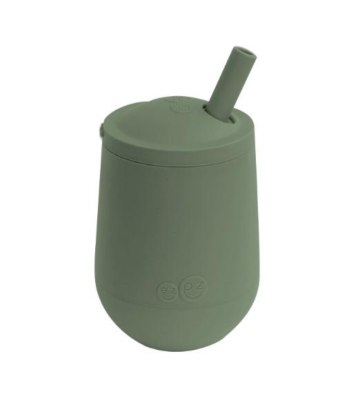 EZ-PZ Mini Cup + Straw Training System - Olive