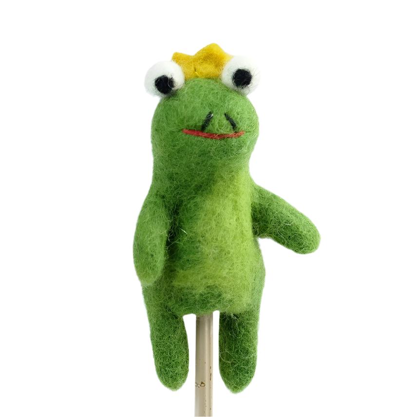 Felted Wool Finger Puppet - Frog