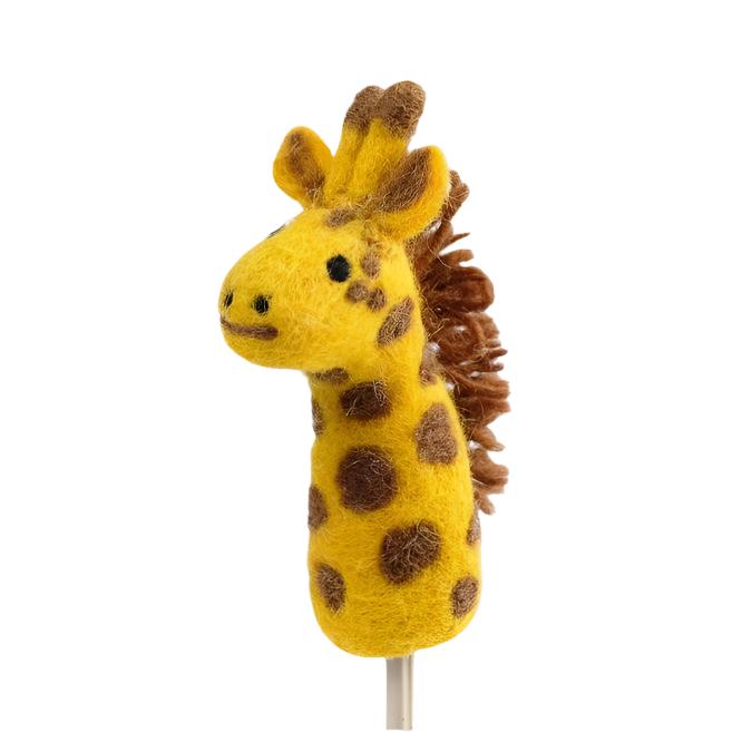 Felted Wool Finger Puppet - Giraffe