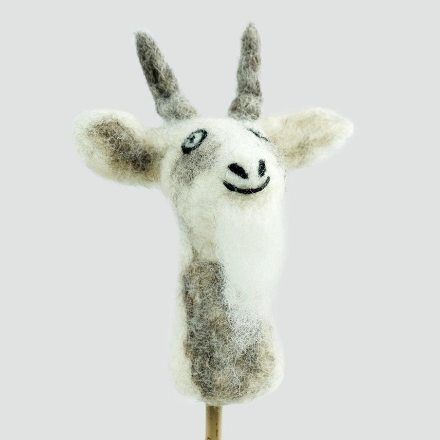 Felted Wool Finger Puppets from The Winding Road - Goat