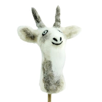 Felted Wool Finger Puppets from The Winding Road - Goat