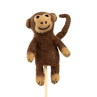 Felted Wool Finger Puppet - Monkey