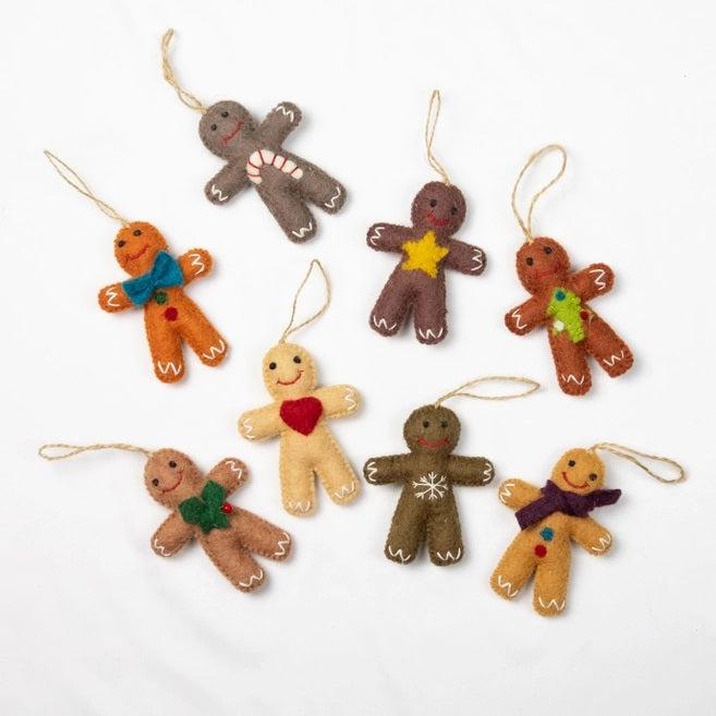 Felted Wool Ornaments from The Winding Road - Gingerbread Man