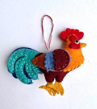 Felted Wool Ornaments from The Winding Road - Rooster