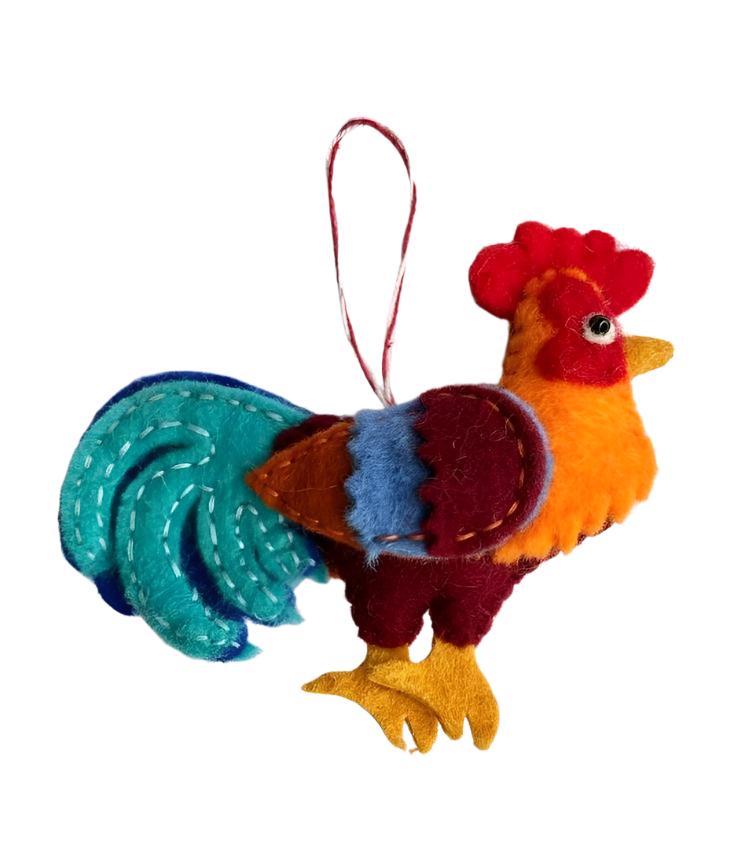 Felted Wool Ornaments from The Winding Road - Rooster