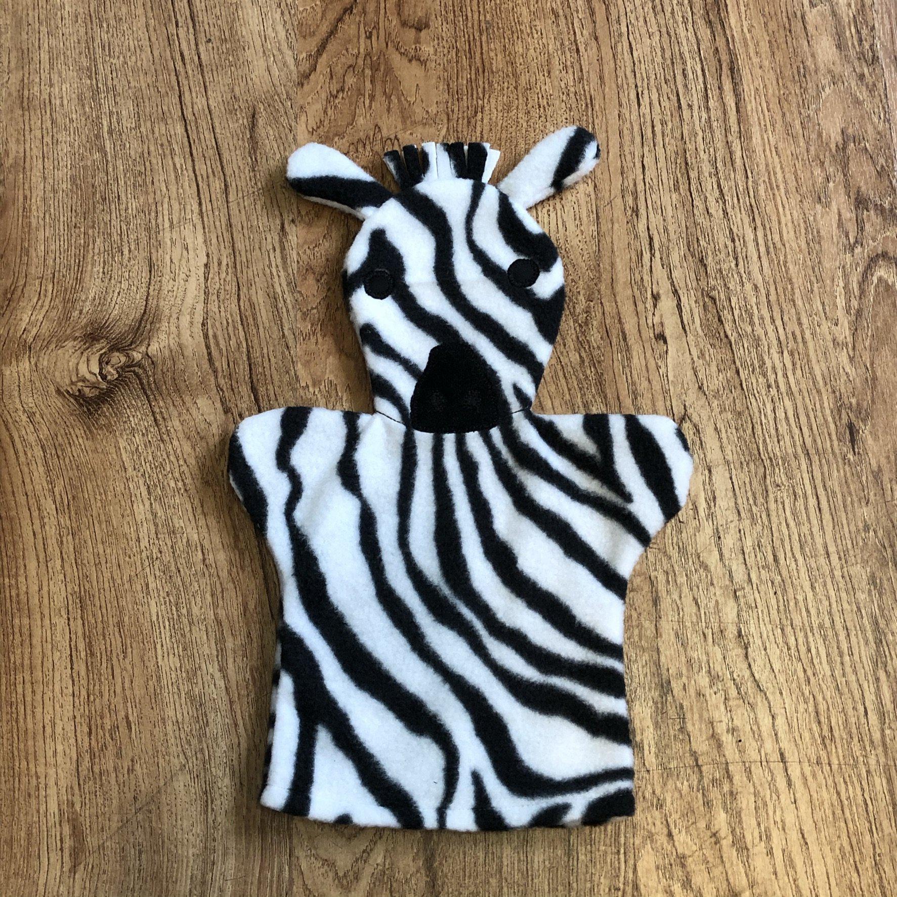 Fleece Hand Puppets - Zebra