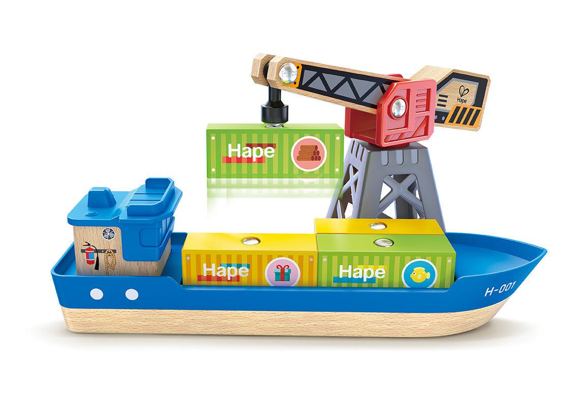 Hape Cargo Ship & Crane