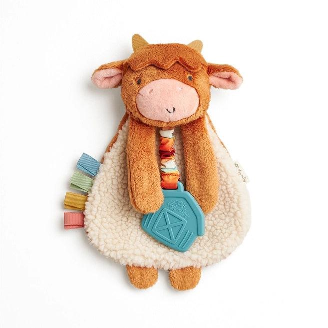 Itzy Ritzy Itzy Friends Lovey Plush + Teether Toy - Highland Cow