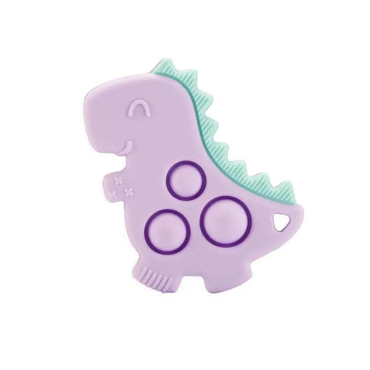 Itzy Ritzy Itzy Pop Teether -  Lilac Dino