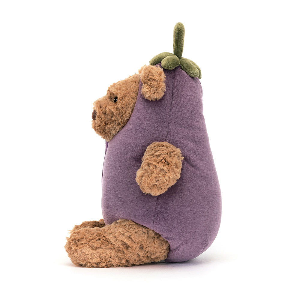 JellyCat Bartholomew Bear Eggplant Plush