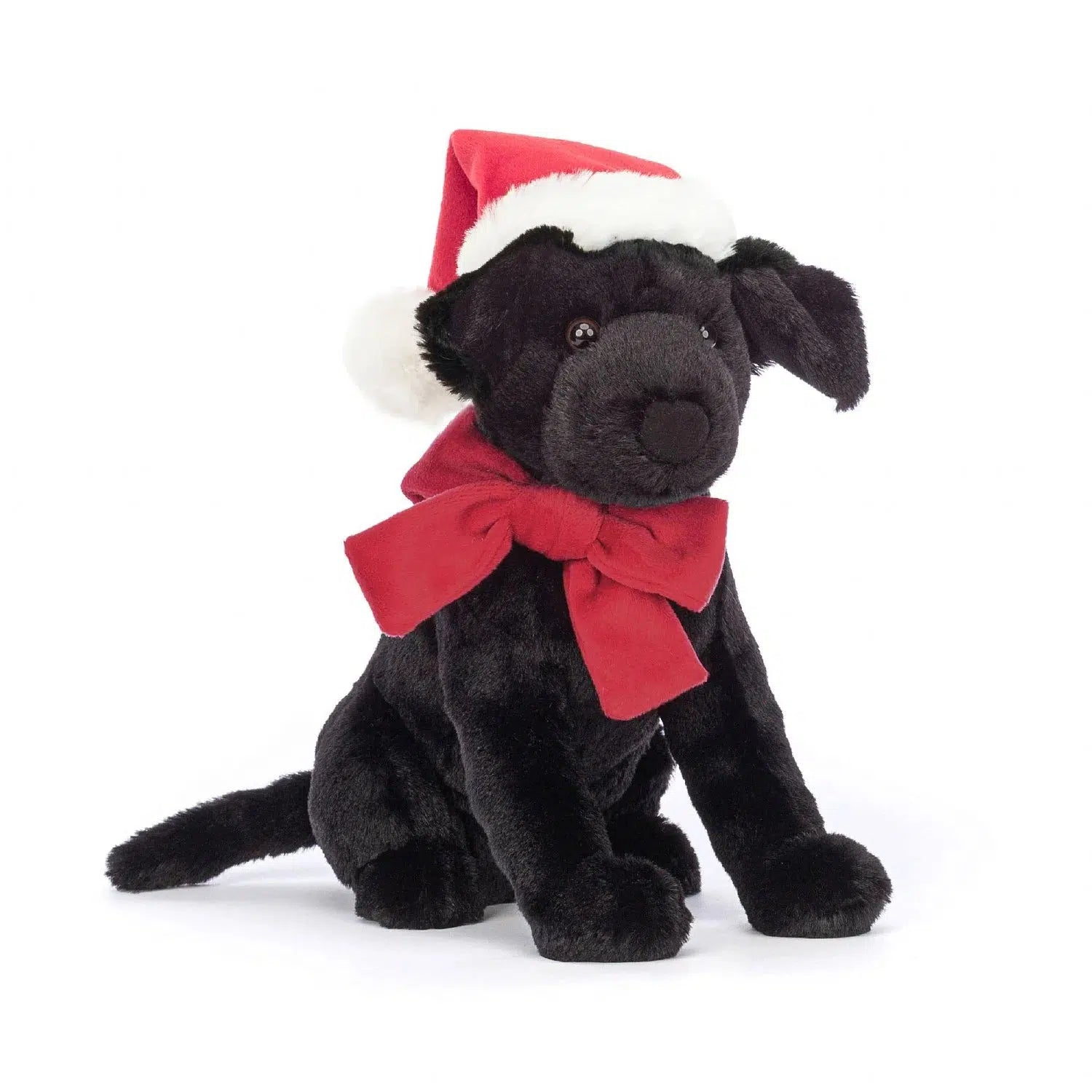 JellyCat Winter Warmer Pippa Black Labrador Plush