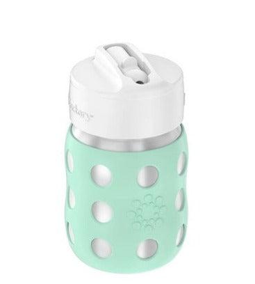 Lifefactory 8 oz Stainless Steel Baby Bottle with Straw Cap - Mint