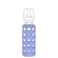 Lifefactory 9 oz Glass Baby Bottles with Silicone Sleeve - Blueberry