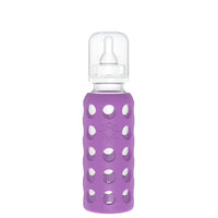 Lifefactory 9 oz Glass Baby Bottles with Silicone Sleeve - Grape