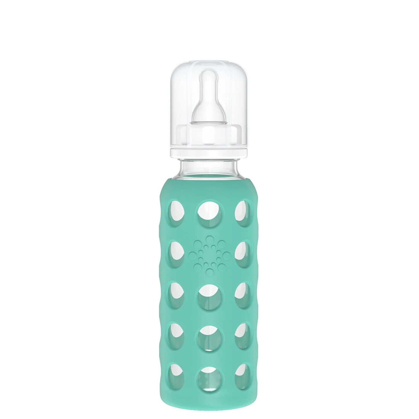 Lifefactory 9 oz Glass Baby Bottles with Silicone Sleeve - Kale