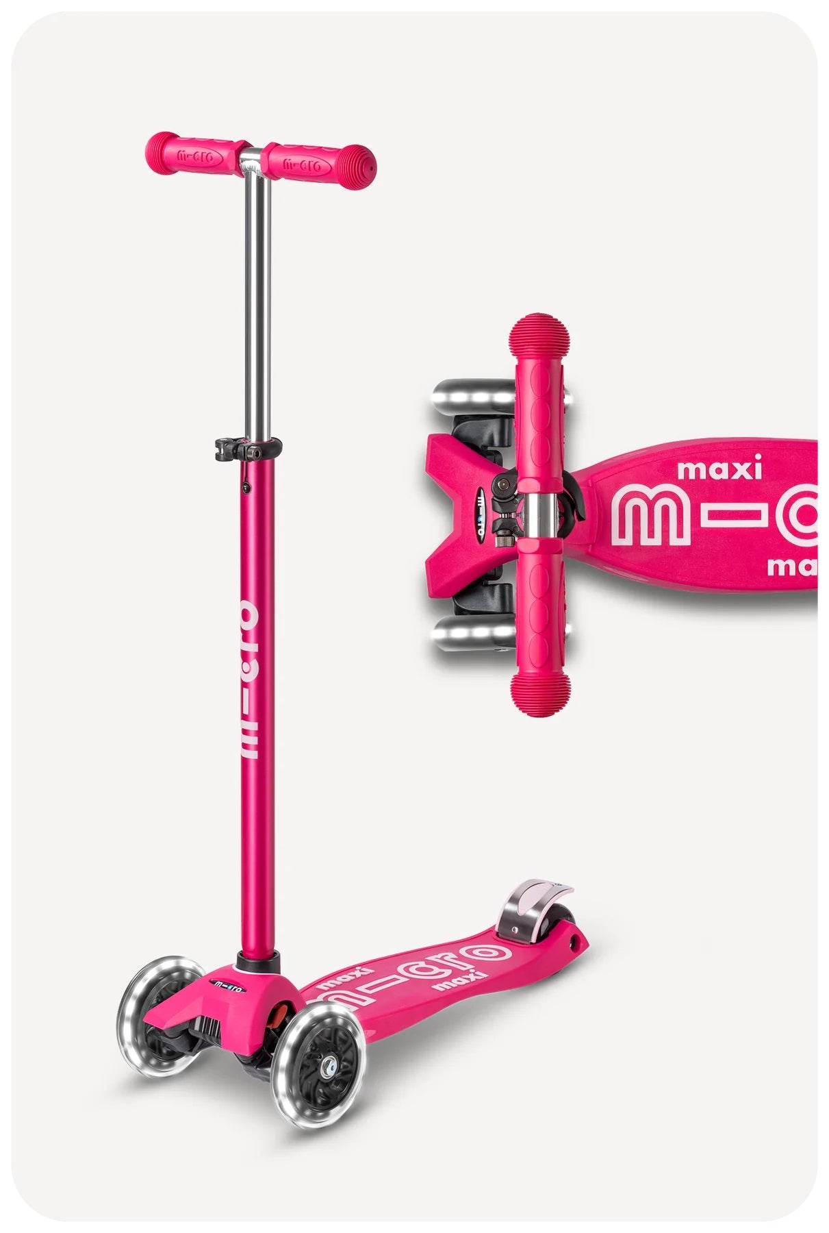 Micro Kickboard Micro Maxi LED Scooter - Pink