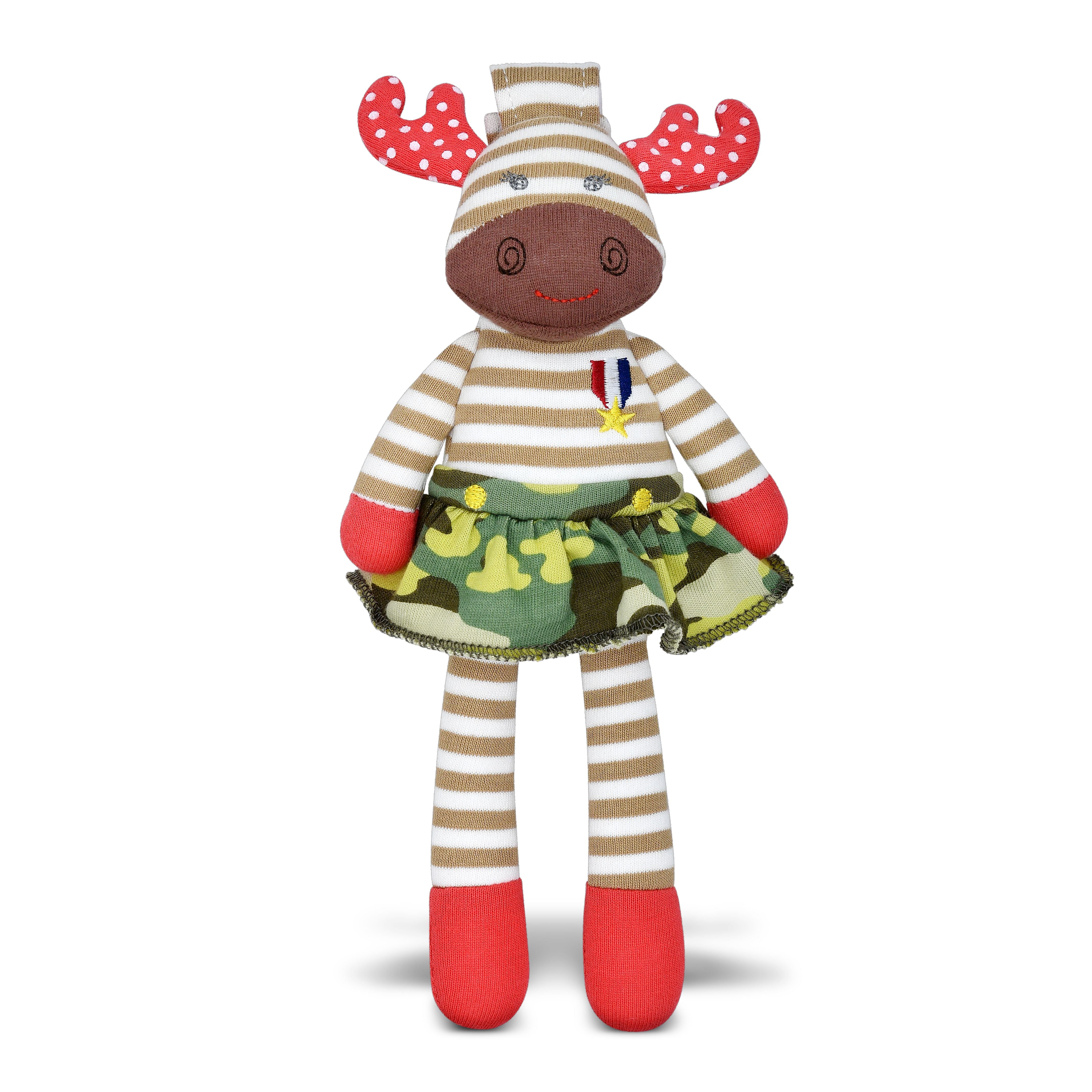 Organic Farm Buddies Pacifier Toys - Margeaux  Moose