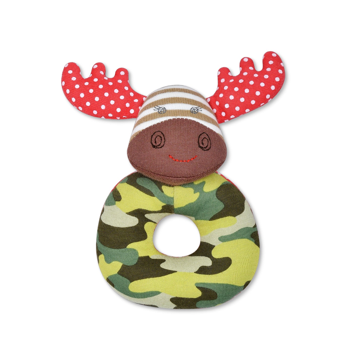 Organic Farm Buddies Teething Rattles - Margeaux Moose