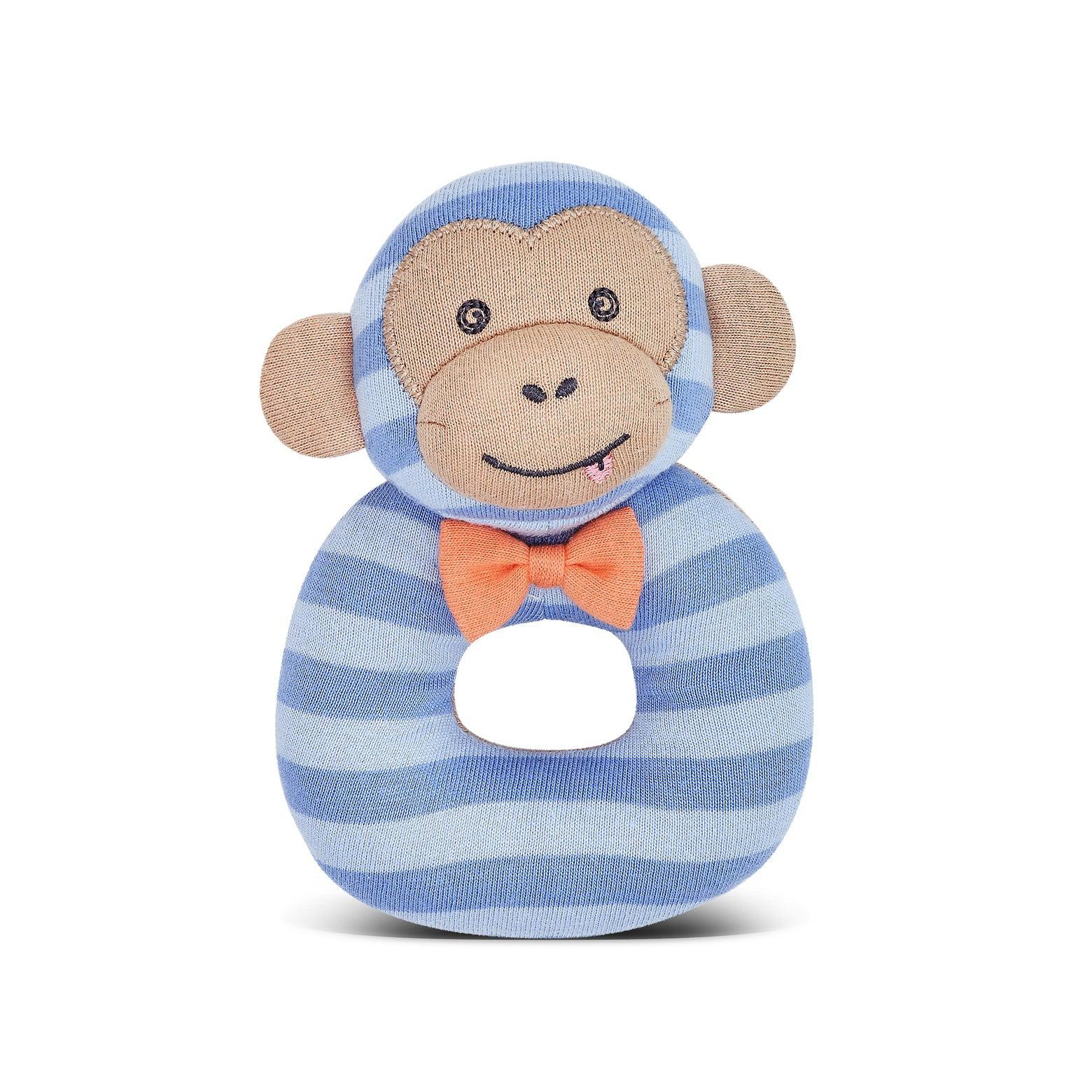 Organic Farm Buddies Teething Rattles - Marvin Monkey