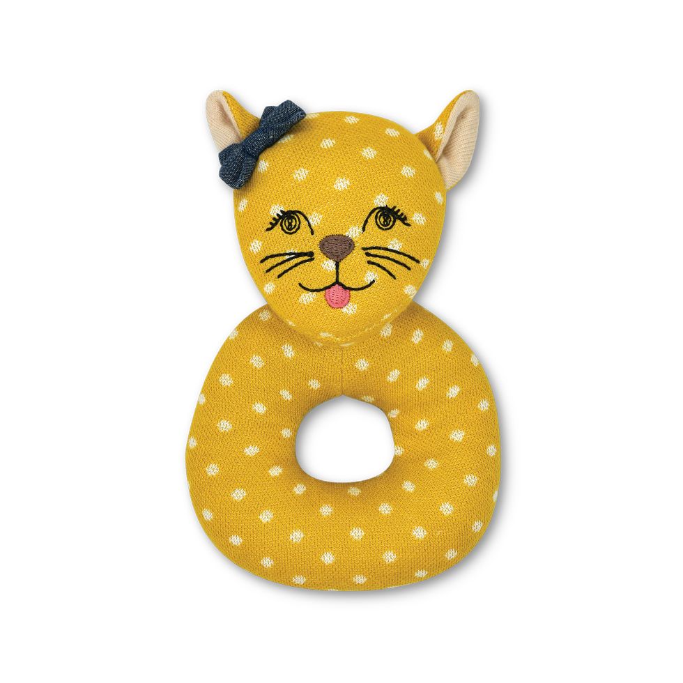 Organic Farm Buddies Teething Rattles - Rita Cheetah