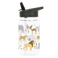 Plastic Water Bottle w/ Straw - Savanna