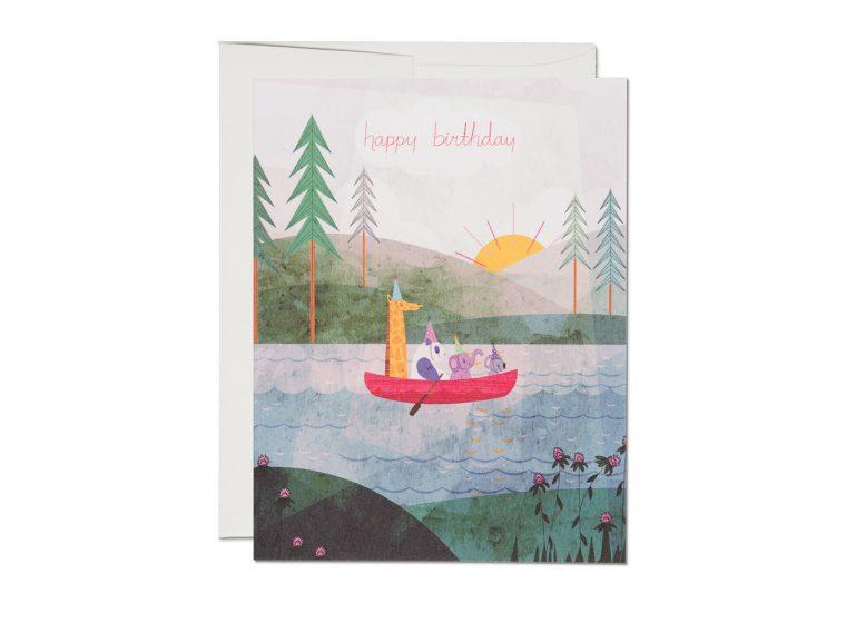 Red Cap Birthday Cards - Four Canoe