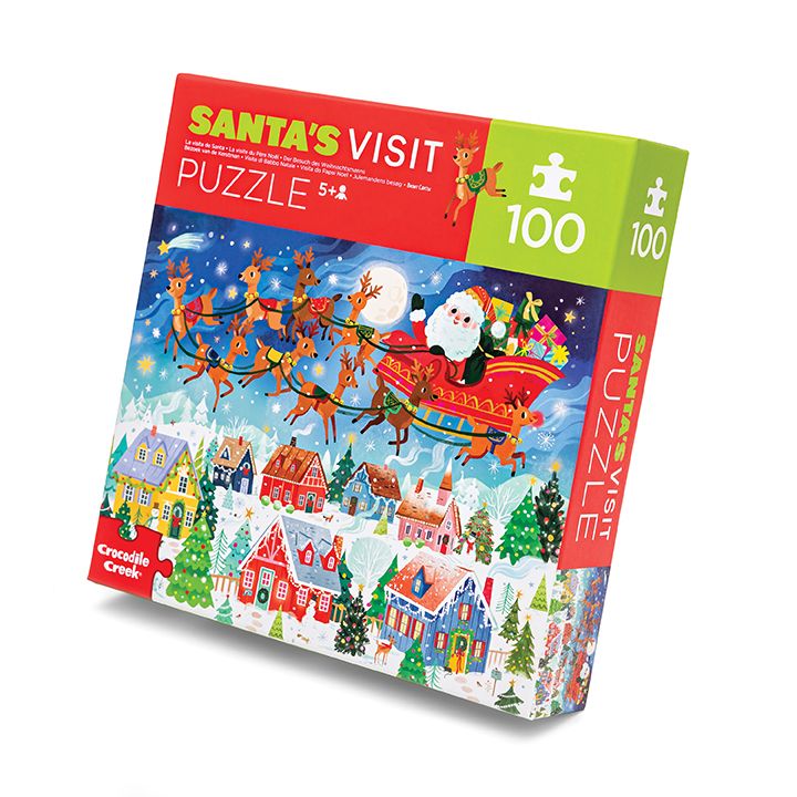 Santa's Visit 100-Piece Puzzle