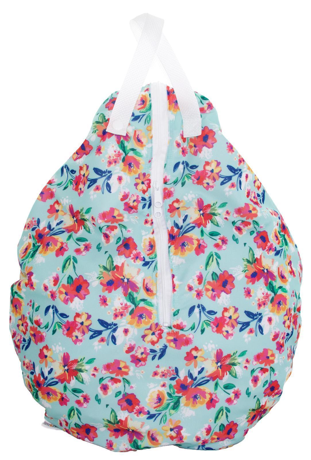 Smart Bottoms Hanging Wet Bag - Aqua Floral