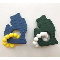 The Bitten Mitten Silicone Teether - U of M & MSU