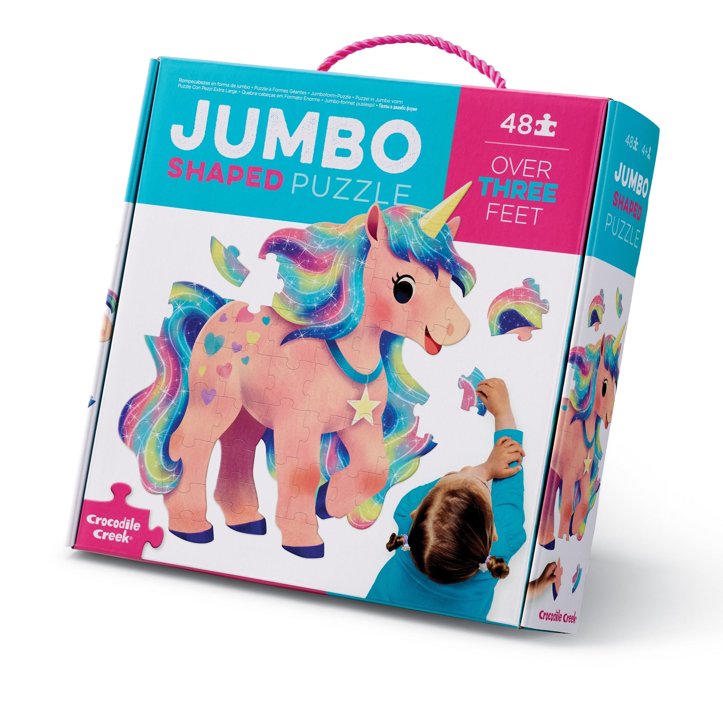 Unicorn 48-Piece Jumbo Shaped Floor Puzzle