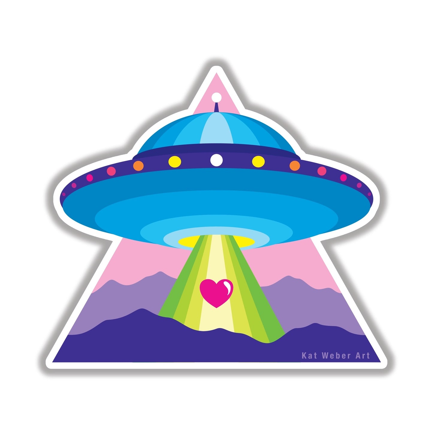 Vinyl Stickers by Kat Weber Art - UFO