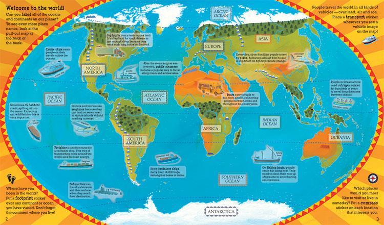 Barefoot Books World Atlas Sticker Book