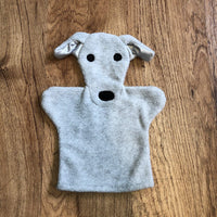 Fleece Hand Puppet - Grey Dog