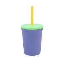 Silikids 12 oz Straw Cup - Grey/Lime