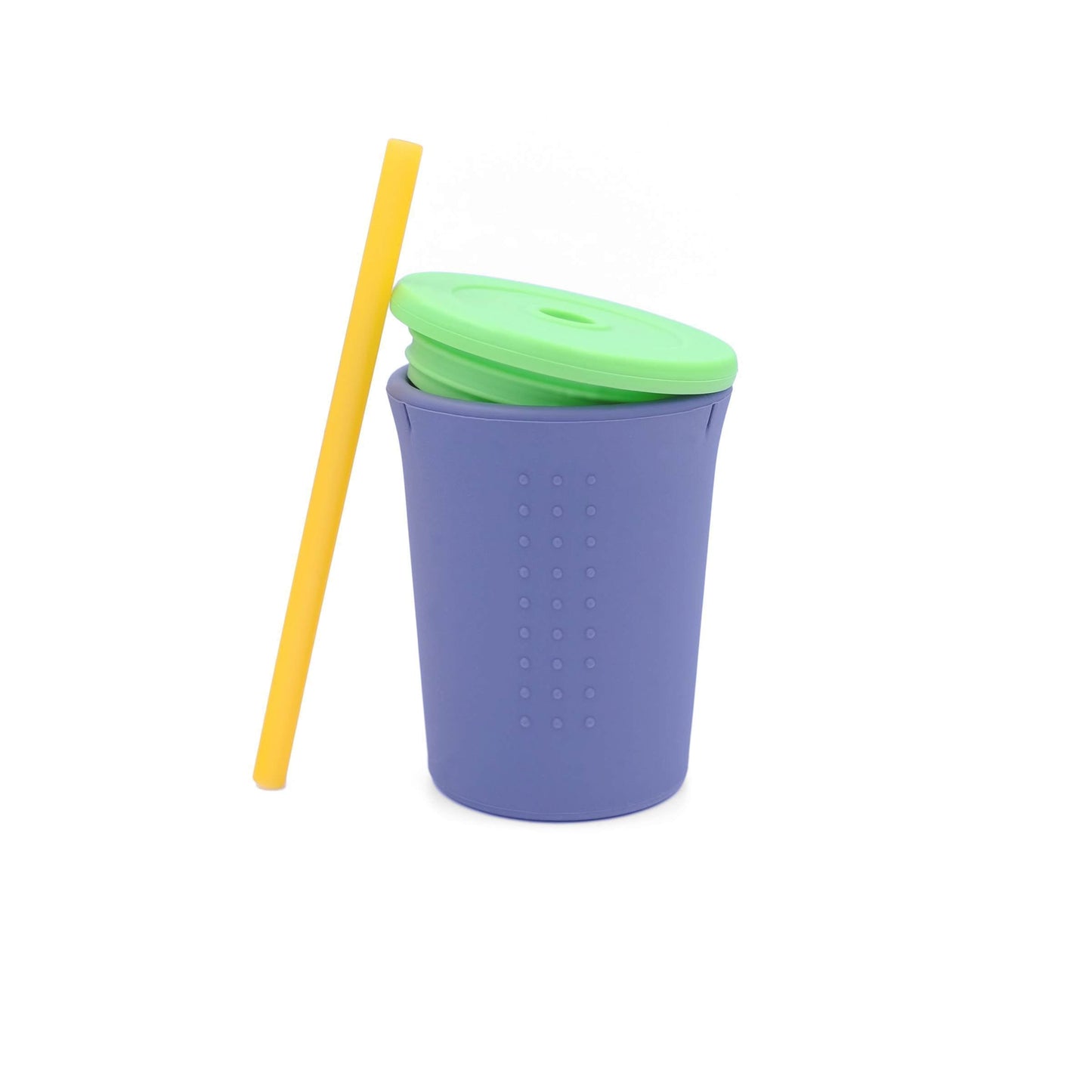 Silikids 12 oz Straw Cup - Grey/Lime