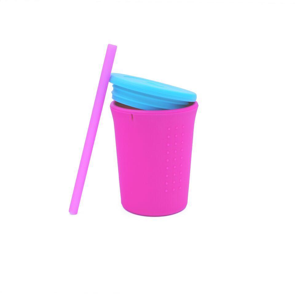 Silikids 12 oz Straw Cup - Berry/Sea