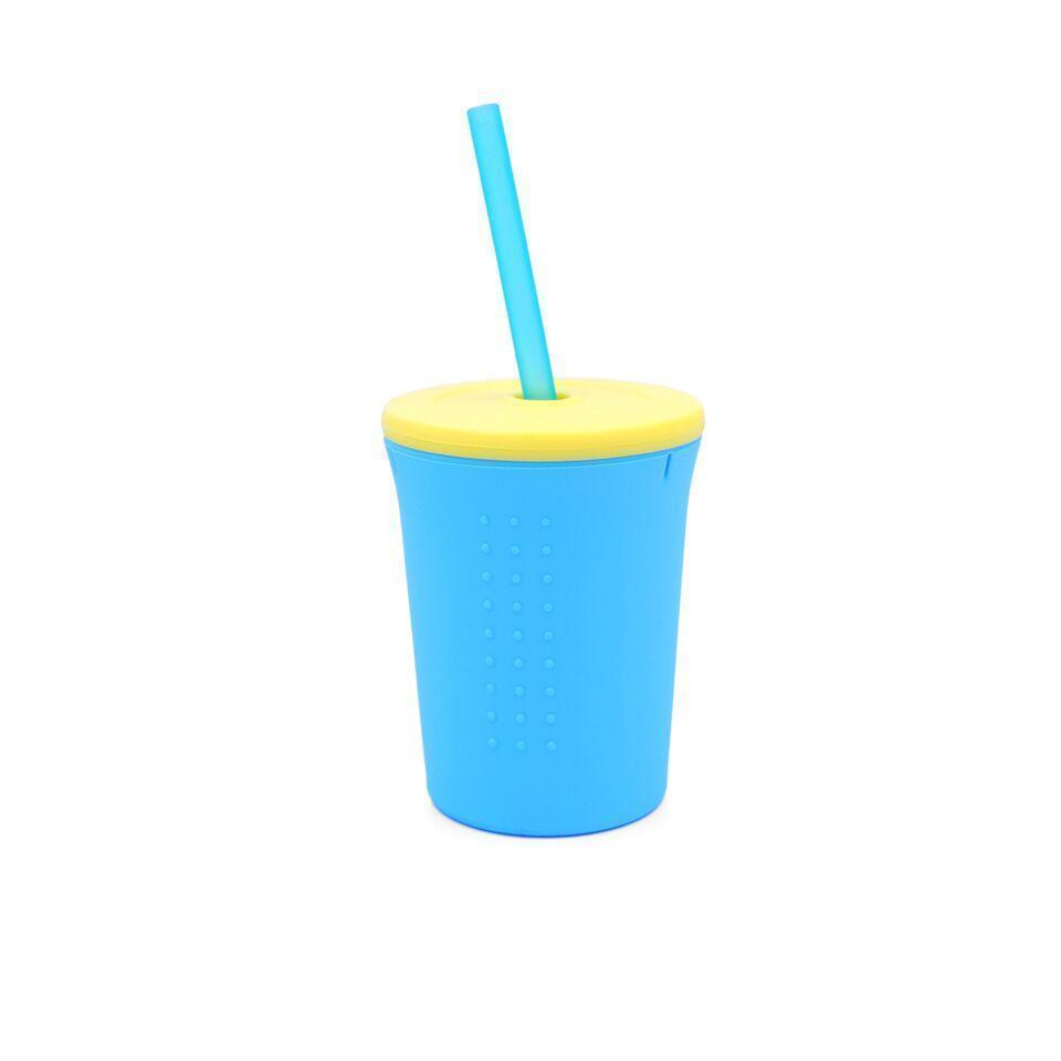 Silikids 12 oz Straw Cup - Sea/Banana