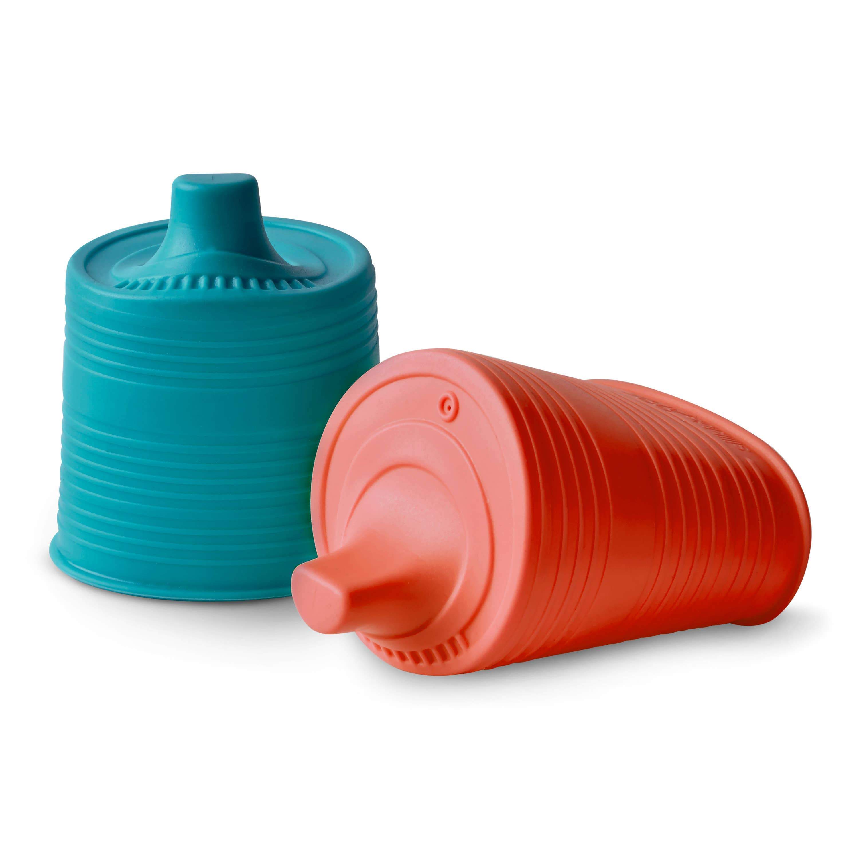 Siliskin Sippy Top 2-Pack - Red/Teal