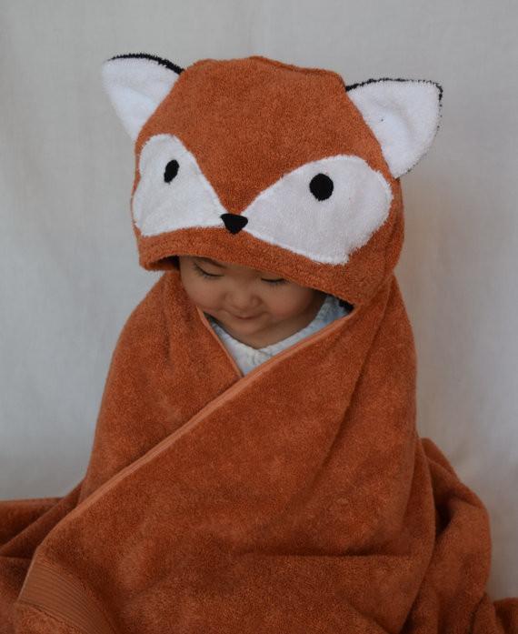 Hooded Bath Towel - Fox