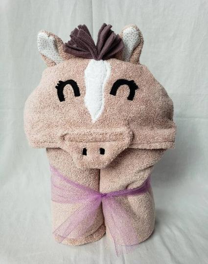 Hooded Bath Towel - Horse