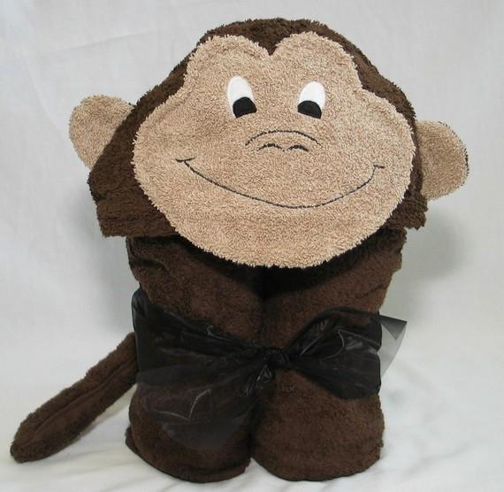 Hooded Bath Towel - Monkey