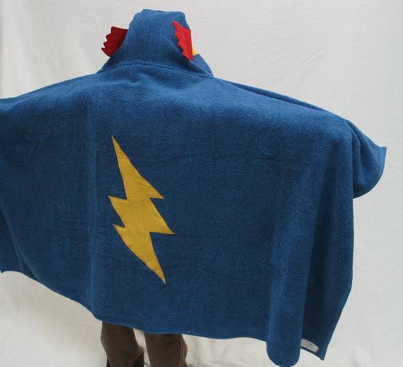 Hooded Bath Towel - Superhero (Blue)